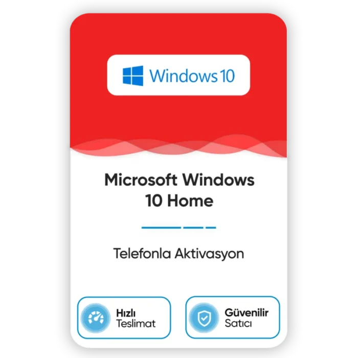 Microsoft Windows 10 Home - Telefon Aktivasyon - Görsel 1